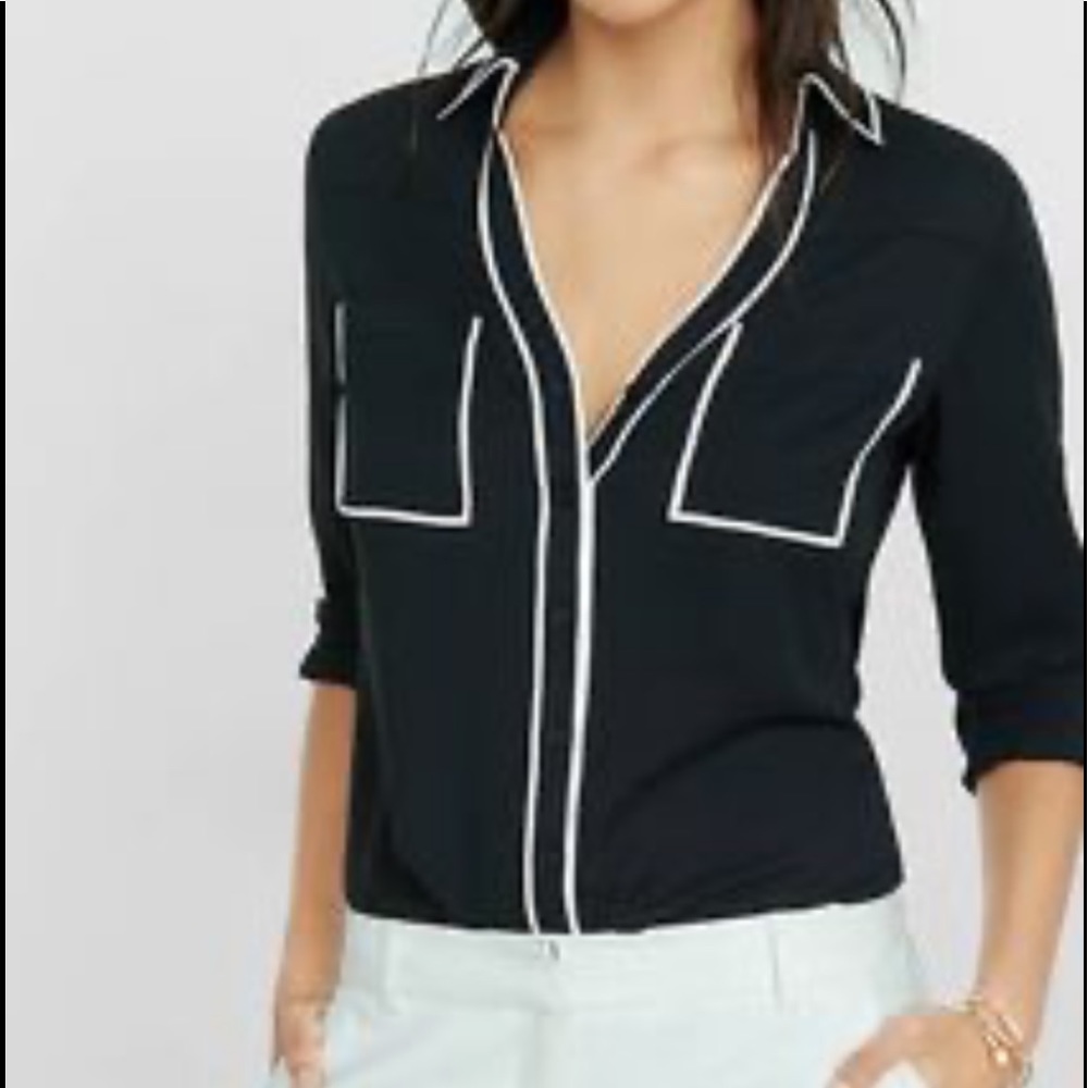 Express portifino top black size cos